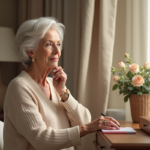 Femme élégante de 60 ans appliquant du rouge à lèvres rosé